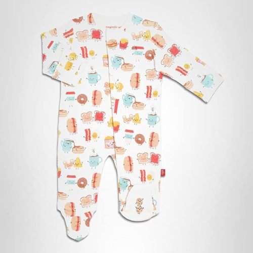 Magnetic Me 100% Organic Cotton Magnetic Baby Footie Pajamas | Super Soft Cotton Fabric