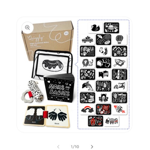 High Contrast Newborn Toy Set – Quiggly
