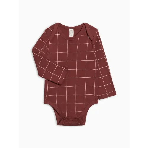 River Bodysuit - Basket / Cranberry