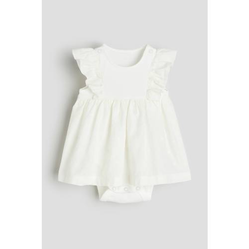 RUFFLE-TRIMMED BODYSUIT DRESS