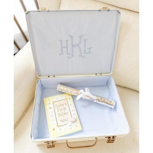 Personalized Heirloom Luxury Keepsake | Custom Storage Chest | Embroidered Trunk Organizer | Baby Shower Gift | Wedding Gift | Family Gift