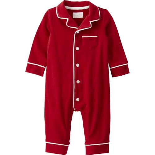 little planet by carter's Neutral Coat Pajamas made with Organic Cotton, Perfect Red, NB