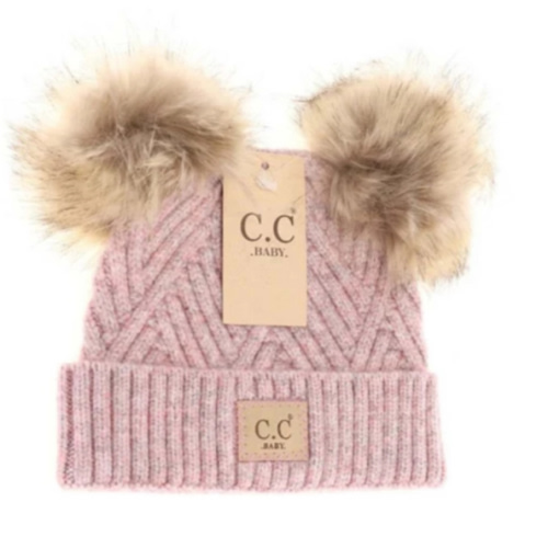 Baby Girls' C.C Double Pom Soft Knit Beanie | SCHEELS.com