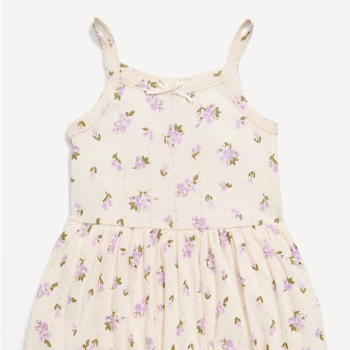 Pointelle-Knit Bodysuit Dress for Baby