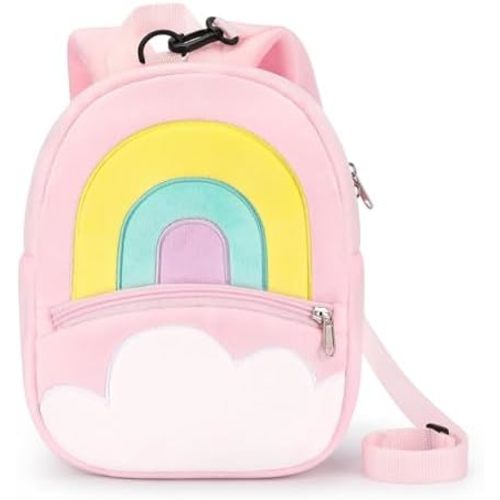 mibasies Toddler Backpacks for Girls 2-4: Plush Backpack -3D Animal Cartoon Mini Travel Bag -10 inch Toddler Backpack Leash