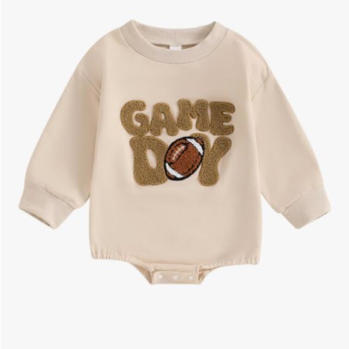 VISGOGO Newborn Infant Baby Boy Girls Oversized Romper Little Dude Sweater Onesie Coming Home Outfit Neutral Clothes