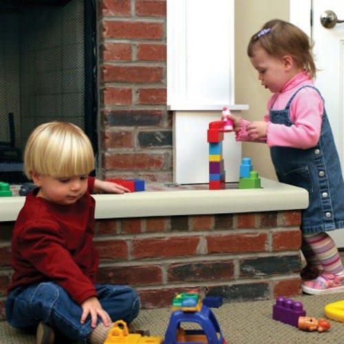 Cardinal Gates KEPK Large Hearth Pad Kit - Fireplace Baby Proofing - Adhesive Backed Fireplace Bumpers for Babies