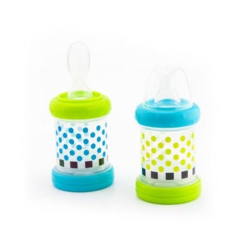 Food Nursery 4+ Months Set of 2- 4oz 100% Silicone Nipple and Spoon