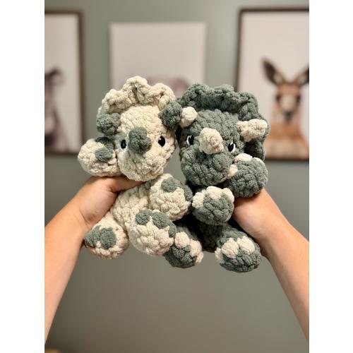 Crochet Dinosaur Stuffie: Handmade, Baby Shower Gift, Christmas Gift, Toddler Toy