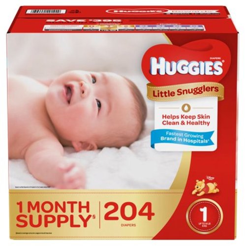 Huggies Little Snugglers Diapers Size 1 -204 ct.