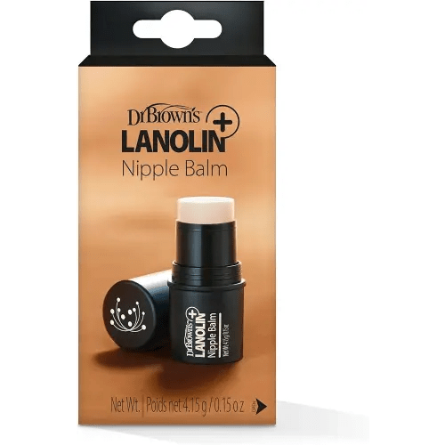 Dr. Brown's Lanolin + Nipple Balm,Postpartum and Breastfeeding Essential – Soothe and Protect Dry,Chapped Nipples