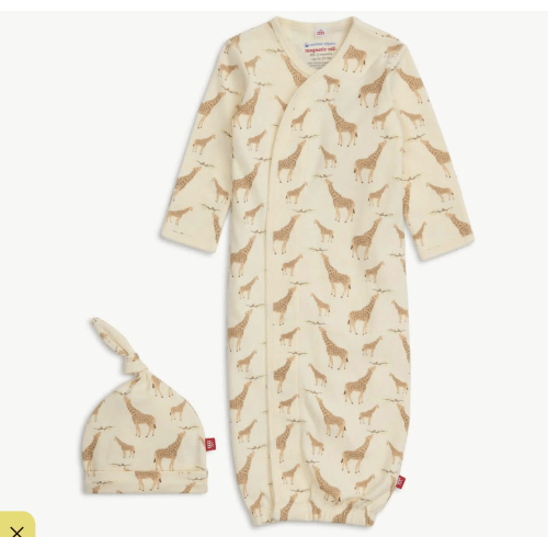 Magnetic Open Bottom Gown & Hat Set