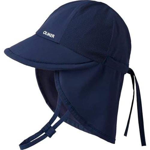 Baby Sun Hat with Breathable Mesh, Neck Flap Infant Unisex Boys Girls Toddler UV Protection Summer Beach Swim