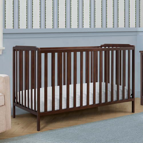 Delta Children Emmie 4-in-1 Convertible Crib - Converts from Baby Crib to Toddler Bed, Daybed and Sofa Bed, Fits Standard Full-Size Crib Mattress, Espresso