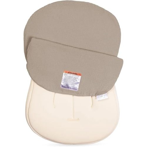 snuggle me Baby Lounger Muslin Cover, 100% Organic Cotton Newborn Lounger Cover, Soft and Breathable Baby Nest Slipcover for Boys Girls - Birch