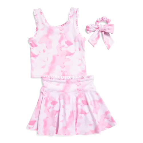 Big Girls 2pc Lettuce Edge Tank Top And Skort Set With Scrunchie | Girls' Sets | T.J.Maxx