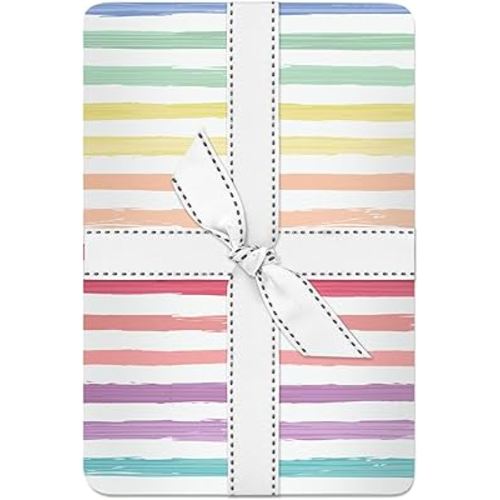 Frankie Fitted Crib Sheet 100% Organic Cotton for Baby & Toddler Mattress, Breathable for Boys & Girls, Sunny Pink Rainbow, One Size