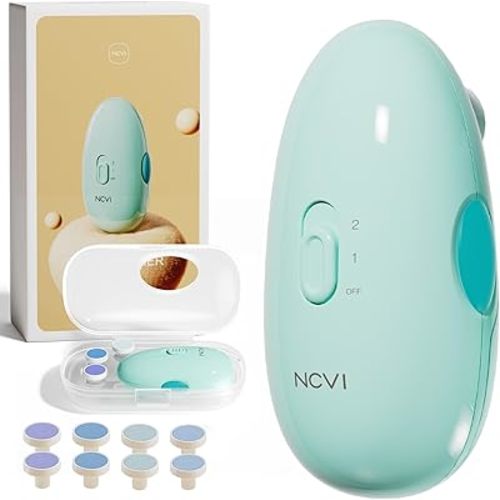 Baby Nail Trimmer Electric, Safe Nail Clippers Set for Newborn, Infant & Toddler, 8 Grinding Heads, Baby Nail File & Polish, Gentle & Quiet, Grooming Kit for Kids, Blue