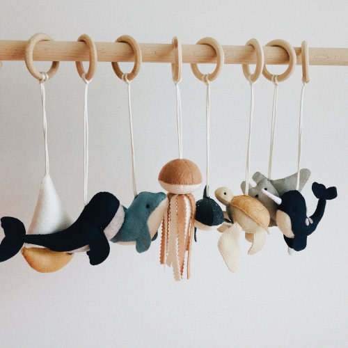 Ocean Baby Play Gym: Felt Sea Creature Mobile Whaleshark