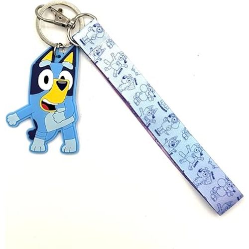 UPD BIuey Wrist Lanyard with Rubber Keychain