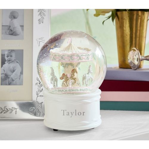 AERIN Spinning Carousel Musical Snow Globe