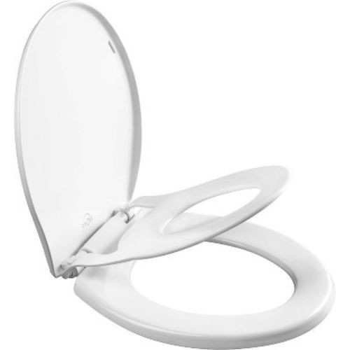 Mayfair by Bemis Little2Big Never Loosens Plastic Children's Potty Training Toilet Seat with Slow Close Hinge - White