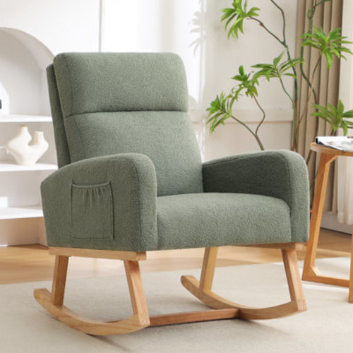 Isabelle & Max™ Solid Wood Rocking Chair for Living Room - Handcrafted Comfort & Timeless Design & Reviews | Wayfair