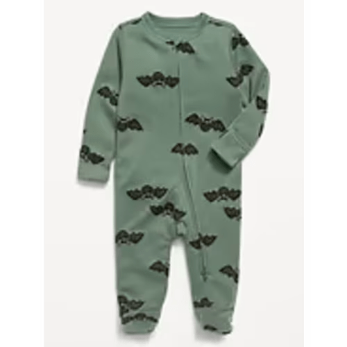 2-Way-Zip Sleep & Play Footed One-Piece for Baby - Bat