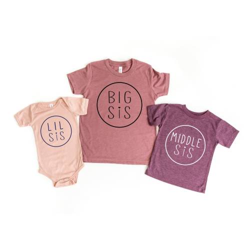Big Sister shirt, Middle Sister shirt, Little Sister Shirt, Sister Shirts Pregnancy Announcement, Baby Announcement Shirt