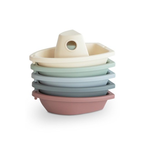 Mushie Set of 5 Bath Boats, Original