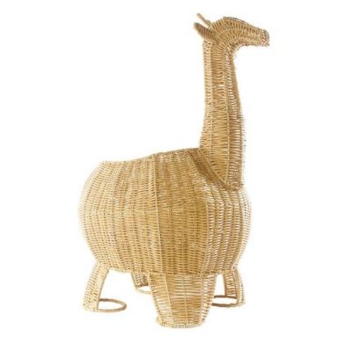 Kaplan Early Learning Giraffe Washable Wicker Floor Basket