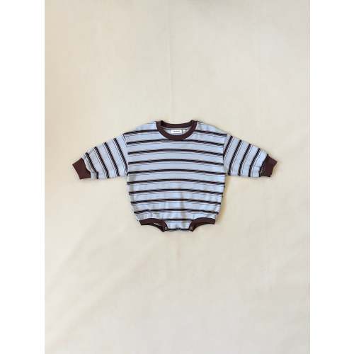 Mattie Stripe Cotton Bodysuit - Blue Stripe