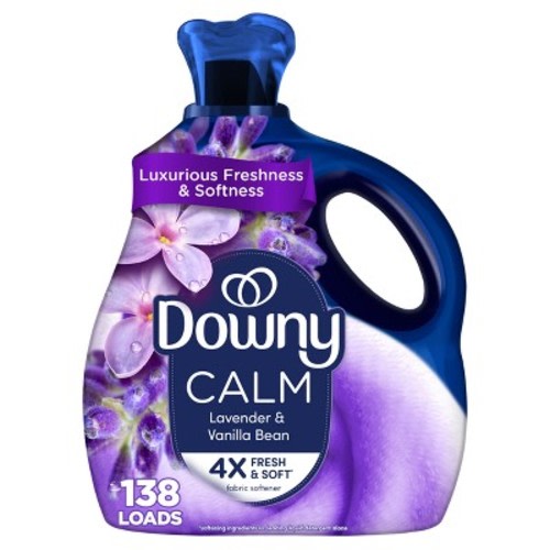 Downy Ultra Soft + Calm Lavender & Vanilla Bean Liquid Fabric Softener - 93 fl oz: Paraben-Free, Sulfate-Free, Aluminum-Free