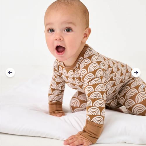 Rust Rainbows Crescent Zippy - Little Sleepies