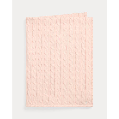 Cable-Knit Cotton Baby Blanket