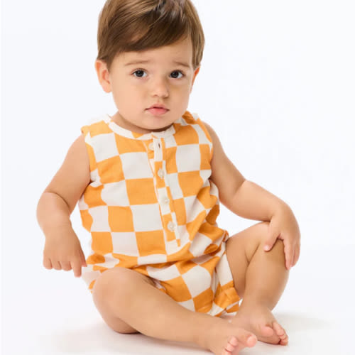 The Tennessee Checkered Unisex Henley Onesie