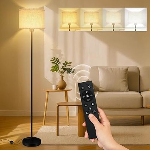 Floor Lamps for Living Room, Stepless Dimmable Floor Lamp with Remote, 2700K-6500K Colors Temperature & Brightness Adjustable,10W/1200LM Bright LED Floor Lamp, Modern Standing Lamp for Bedroom/Office