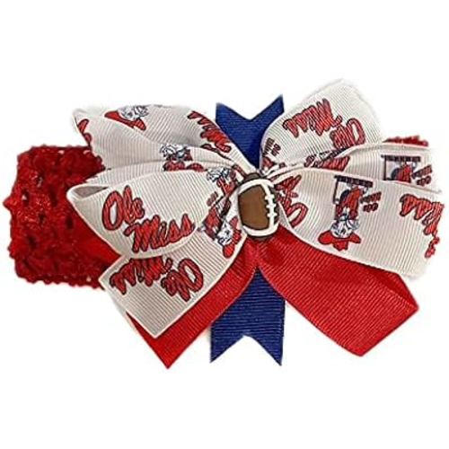 Ole Miss Baby Girl Boutique Bow Crocheted Headband