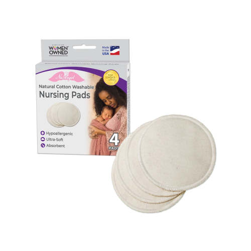 NuAngel 100% Cotton Washable Nursing Pads - 16 count