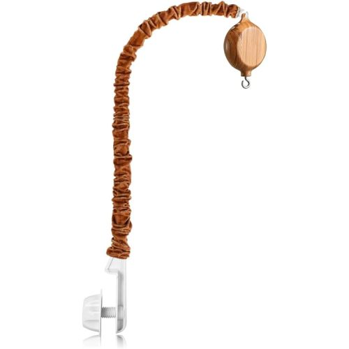 Crib Mobile Hanger & Holder with Music Box, Wood-Look & Auto-Rotating