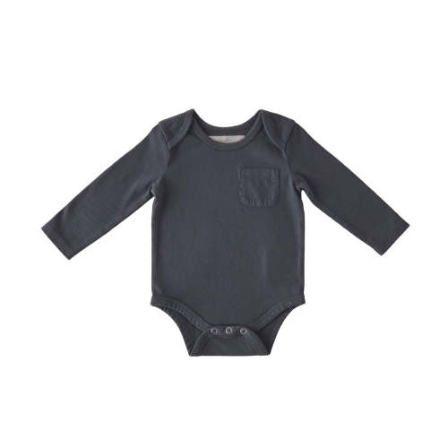 Garment Dye Long Sleeve One-Piece - Ink Blue