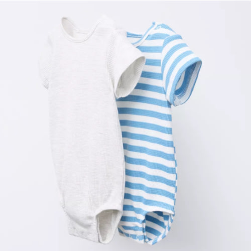 TWO-PACK WAFFLE BODYSUITS - Gray marl | ZARA United States