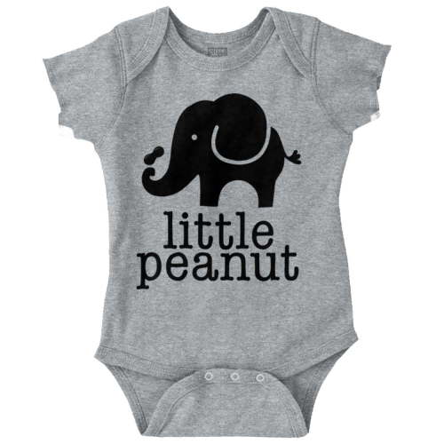 Little Peanut Cute Lil Elephant Lover Romper Boys or Girls Infant Baby Brisco Brands NB