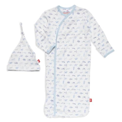 Magnetic Me Modal Newborn Sleeper Gown & Hat Set | Silky Soft Modal Fabric Sleep Sack