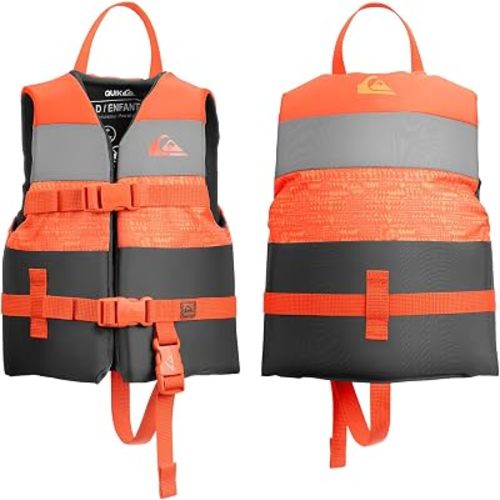 QUIKSILVER USCG Approved Life Jacket for Youth/Kids/Toddler, Lightweight Life Vest Type III PFD, for Boating, Paddleboarding, Kayaking, Waterskiing, Rafting, Swimming Watersports