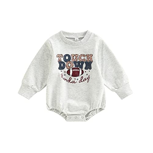 Kuriozud Newborn Baby Boy Girl Bubble Romper Funny Letter Long Sleeve Oversized Sweater Tops Fall Winter Clothes