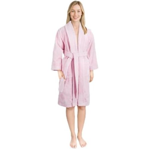 American Soft Linen Women’s 100% Cotton Terry Bathrobe – Soft, Absorbent, Quick Dry Turkish Robes for Women Quality Housecoat
