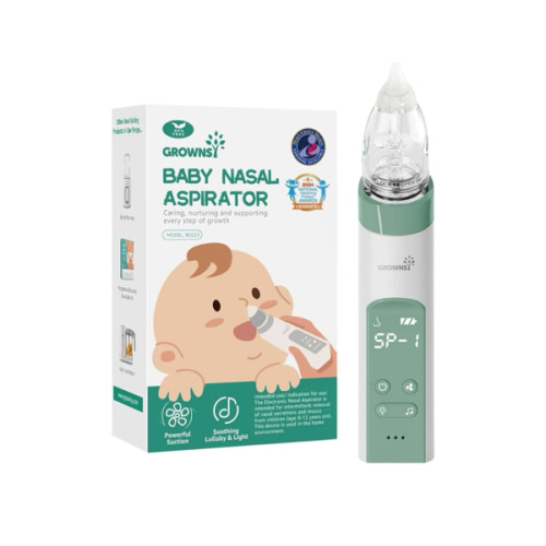 GROWNSY Electric Nasal Aspirator with 3 Silicone Tips