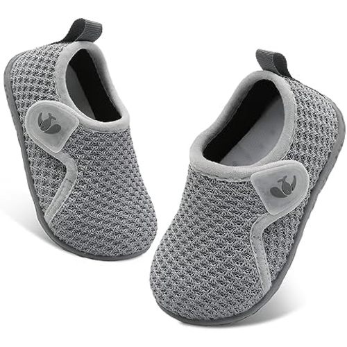 FEETCITY Baby Boys Girls First Walking Shoes Infant Sneakers Crib Shoes Breathable Lightweight Slip On Shoes