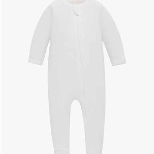 Owlivia Baby Footed Pajamas 0-18M, Organic Cotton Zip Sleeper, Long Sleeve